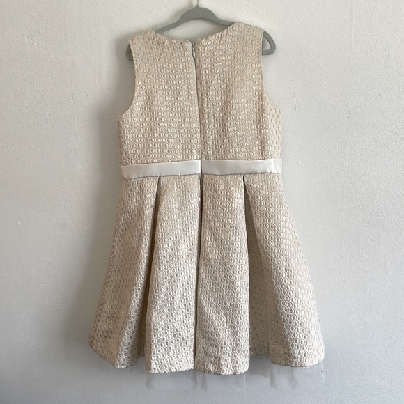 Gymboree Gold and Cream Brocade Dress Size 7 - Picture 7 of 10